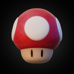 mushroom_SuperMario_1.png STL file Super Mario Bros Movie Magic Mushroom・3D printer design to download