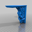 Mermaid_Corbel_Center_stretched.png Free STL file Mermaid Corbels - Repaired・3D printable object to download