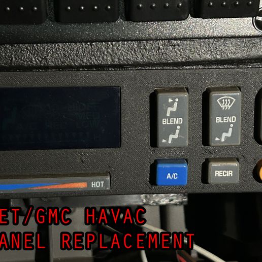 Chevrolet C/K GMT400 HAVAC Panel front replacement (Climate control, A/C)