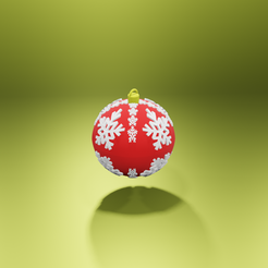 3.png CHRISTMAS ORNAMENT SNOW  ORNAMENT STL FILE PRINT IN PLACE