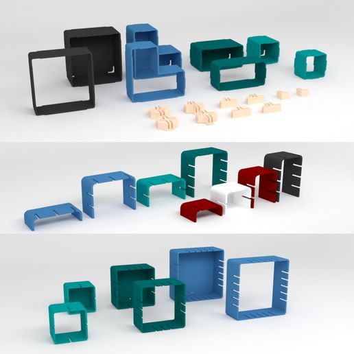 🏢 Cubic shelfs for wall, desk and drawers /repisas cúbicas para pared ...