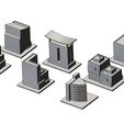 B1TO7-00.JPG Miniature modern buildings 3d print models