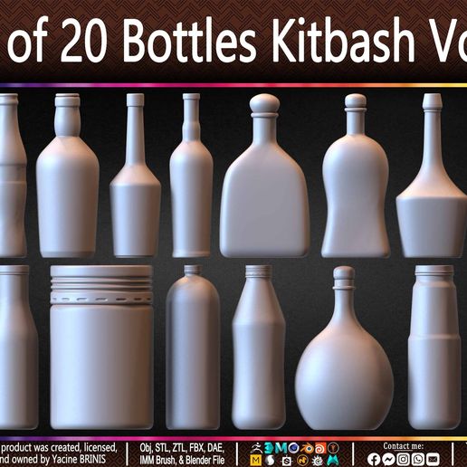Pack-of-20-Bottles-Kitbash-Volume-03-Sculpted-by-Yacine-BRINIS-Set-029.jpg Pack of 20 Bottles Kitbash Volume 03