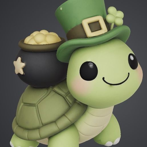 Lucky Leprechaun Turtle Keychain