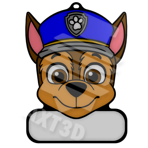 🐾 Chase Paw Patrol Paw Patrol Keychain・ STL File for 3D printing・Cults