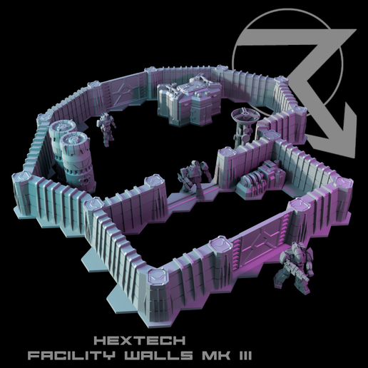 HEXTECH - Facility Walls Mk III (Battletech Compatible)