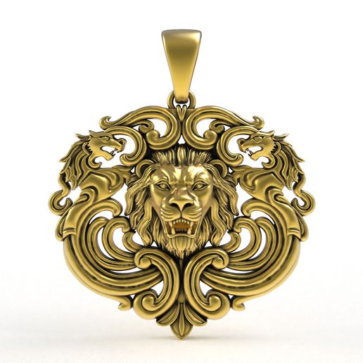 00096 Lion King Crest Pendant