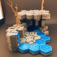 IMG_3248.jpg ROCK SET - "HEX" TILES FOR A HIGHLY DETAILED 3D GAME BOARD.