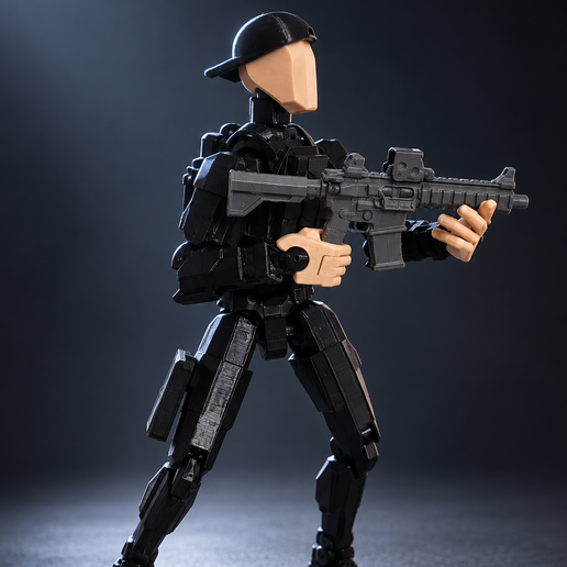 Articulated Tactical Dummy – Modular 3D Printable Figure