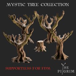 MYSTIC TREE COLLECTION sao PI/GRIM 3D file trees - TABLETOP TERRAIN DND RPG SCATTER・Design to download and 3D print