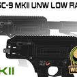 FGC-9 MKIl UNW LOW RAIL Unranctt FGC-9 MKII UNW BOLT on low rail UPPER set