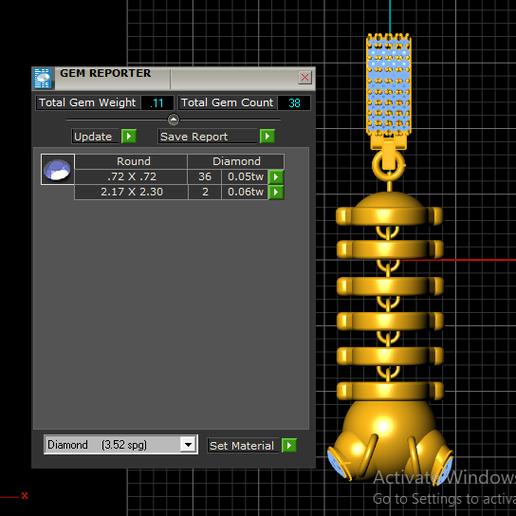GEMS-REPORTER.png Centipede Inspired Pendant with Diamond and Ruby Accents