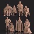 1.144.jpg Medieval Nobility Clergy Figures Renaissance Royal Court STL 3D print model