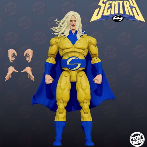 👾 The Sentry 1/12 action figure marvel legens style・ 3D File for 3D ...