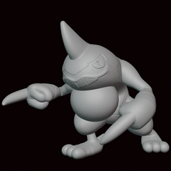 Toxicroak.png Файл STL 454- Фигурка покемона Токсикрока・Дизайн 3D-печати для загрузки3D