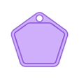Keyrings - Pentagon v6.stl Custom Keychain Template- Set of 9 - Make Your Own!
