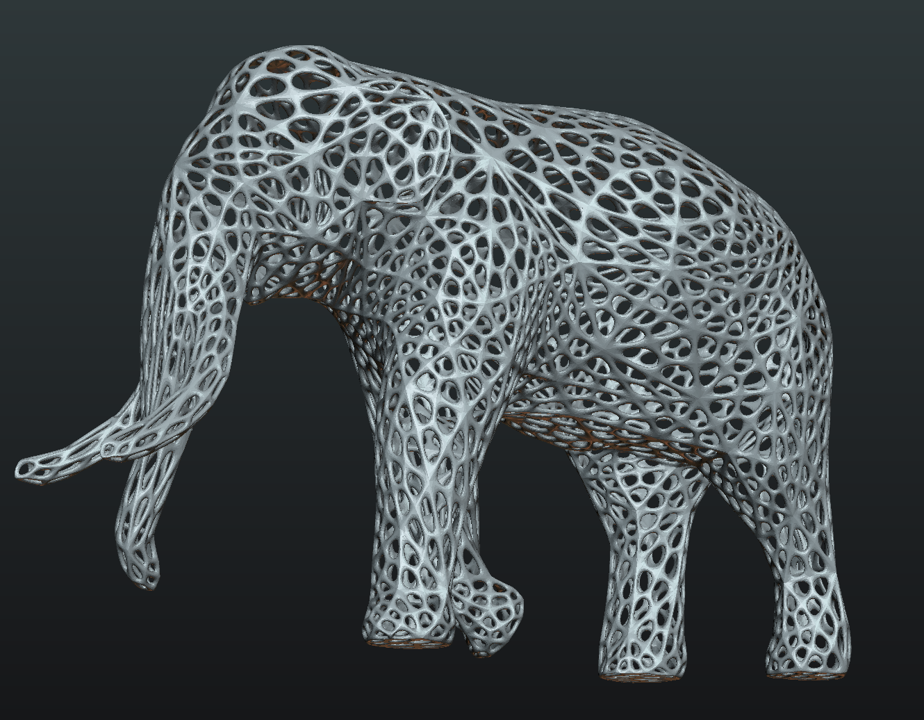 Mesh_Elephant-01.png Download file Mesh Elephant • Template to 3D print, Skazok