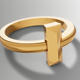 11.png Tiffany T Style Ring Bangle Set 3D Model STL 3DM Cad File