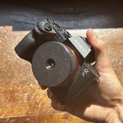 F-PH_mounted.jpg STL-Datei SONY F-PH LENS - Folie Pinhole FILMIC LENS・3D-Druckvorlage zum Herunterladen