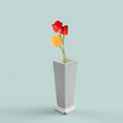 maceta con tuli.png Beautiful lowpoly flower pot for home decoration with plants