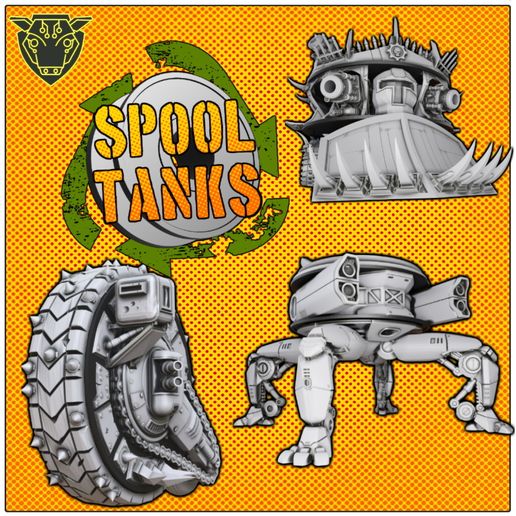 Spool Tank Platoon – Recycled Filament Spool War Machines | Modular Supportless STL Bundle