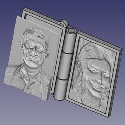 connect.png Free STL file Memory book - lithophane・3D printing idea to download