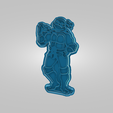 CookieCutter_TMNT_WYO3DP_Michelangelo.png Michelangelo TMNT Teenage Mutant Ninja Turtle Head Stamp and Outline Cookie Cutter