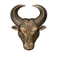 1.jpg Taurus Zodiac Pendant – Bull Head Jewelry – CNC & 3D Print Ready – No Undercuts STL