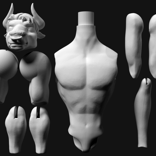 🎲 Replacement parts for Manny Taur・ STL File for ・Cults