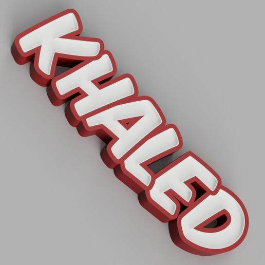 NAMELED khaled- LED LAMP WITH NAME - 3D model önizlemesi