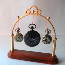 DSC_3783.JPG Free STL file Pocket Watch Stand Mk2・3D printing model to download