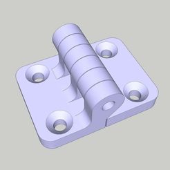 hinge01.jpg Free STL file Hinge / M4 screws / 25mm offset・3D printer design to download