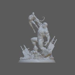 Fichier_001.jpeg Free STL file Venom vs Spiderman・3D printable model to download