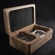 DSC03501.jpg Jewelry Box with Lid | STL File for 3D Printing | Two-Compartment Jewelry Organizer | Wooden Box Design for CNC