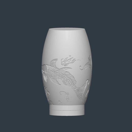 6.jpg Koi fish Lamp Shade STL file – Digital 3d Printer file – no supports