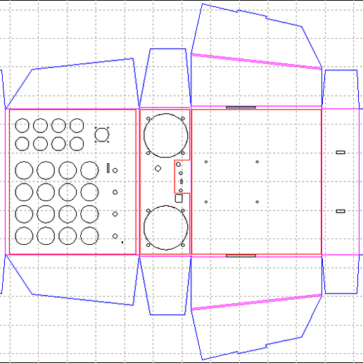 Rythmo BeatBox cardboard cut template 3D model
