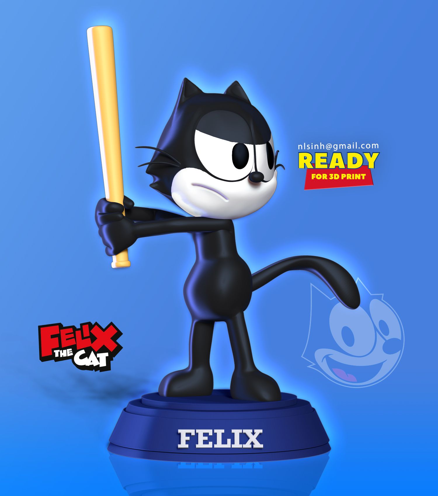 Felix.jpg Télécharger fichier Félix le chat • Design pour imprimante 3D, nlsinh