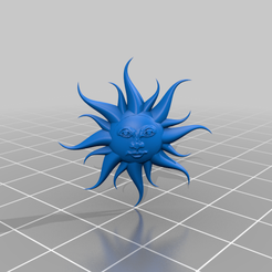 burning_sun1aa21.png Archivo STL gratis Sol con cara・Modelo imprimible en 3D para descargar