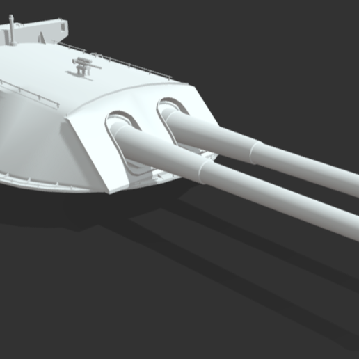 🔫 US NAVY - 14-inch/45-caliber Battleship Gun Turret・ OBJ File for 3D ...