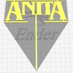 anita.jpg Archivo STL cake topper Anita stranger things・Modelo para descargar y imprimir en 3D