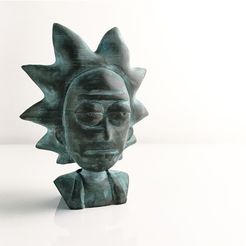 17ce30c58cd22bc82357f5e4c0104dea_preview_featured.jpg Free STL file Rick Sanchez Bust・3D print object to download