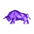 Low Poly Bull 3DP Solid.obj Low Poly Bull