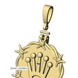 volume1.jpg Couronne de montre pendentif rond avec bague Modèle d'impression 3D