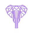 Elephant.stl Wall silhouette - Animals geometry Set