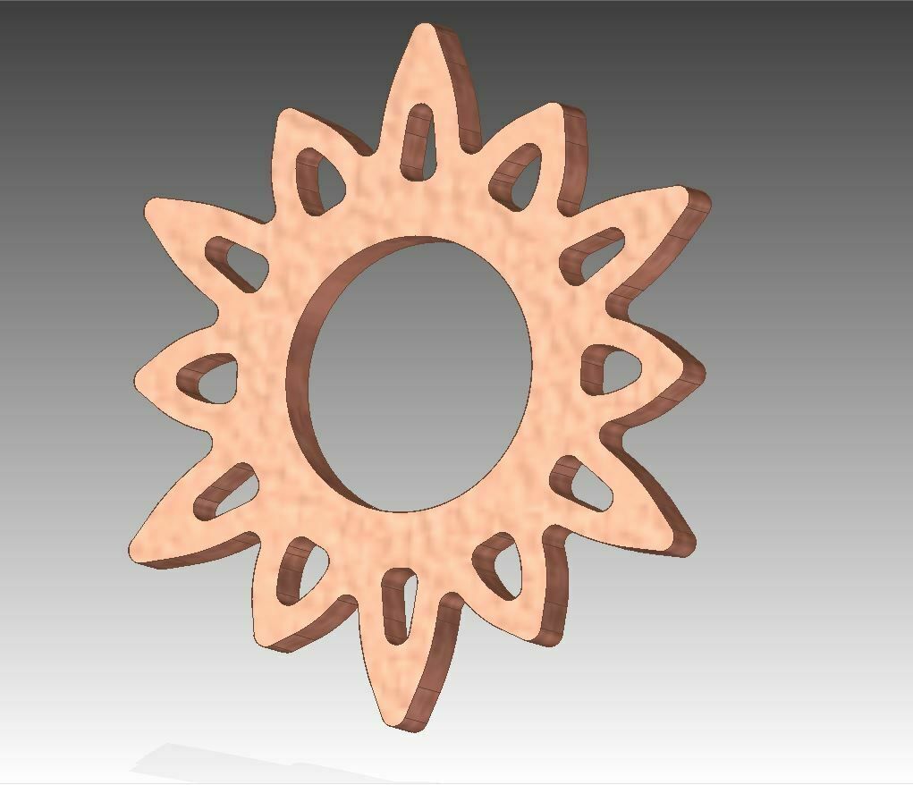 Download DWG file Sun pendant • 3D printer object ・ Cults