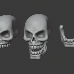 Heroic_Skull.png Free STL file Heroic Human Skull・3D printable model to download