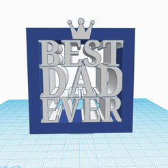 Be ion JECT AD Be Download STL file Best Dad Ever Decor Stand Reward Father's Day Gift • 3D printing object, Allexxe
