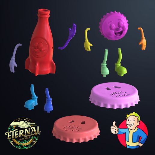 Bottle and Cappy フィギュア Nuka-World Bottle and Cappy フィギュア Nuka-World
