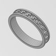 wf1.jpg Mexican notched pattern fashion band ring US size 6to10 3D print model