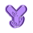 4420 Y con flores.stl STL file Cutter letter Y with flowers・3D printing design to download
